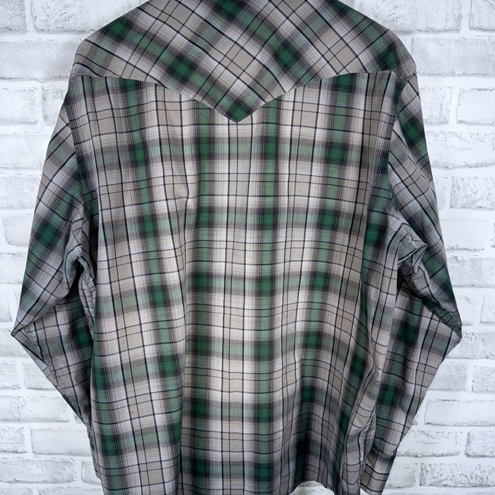 Pendleton Frontier Snap Button Plaid Shirt Cotton… - image 7